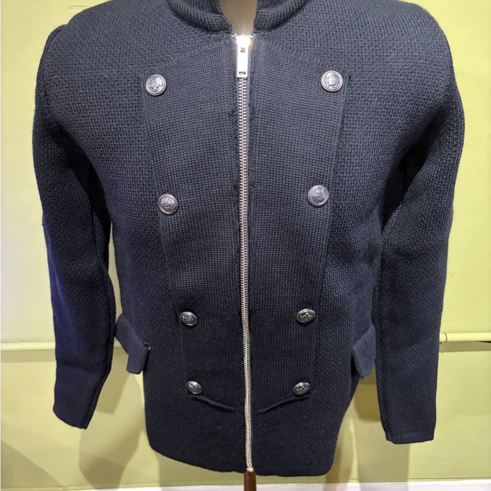 Men LCR sweater Jacket navy military modern fit